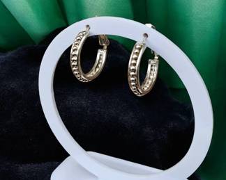 Sterling Silver SU Hoop Earrings Tested