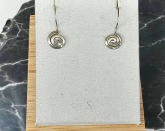 Sterling Silver Spiral Earrings