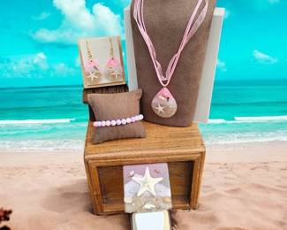 Pink Beach Vibes Jewelry With Night Light