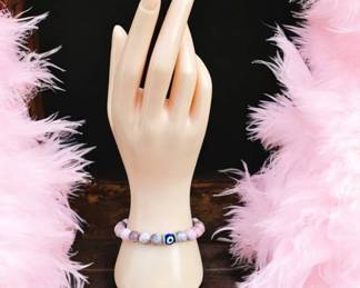 Protection From Harmful Energy Negativity Evil Eye Bracelet Rhodochrosite Tested