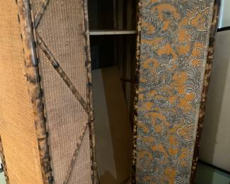 Burnt bamboo vintage cabinet