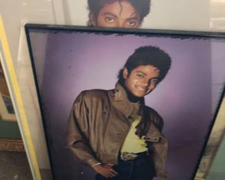 Michael Jackson posters, framed