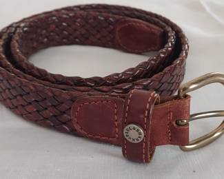 Mens Paul & Shark Woven Leather Belt