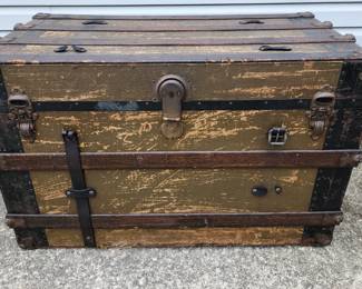 Antique steamer trunk