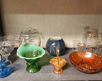 Antique, vintage, and modern collectible glass