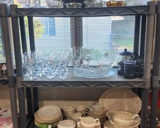 Even more glassware, dishes, serving platters