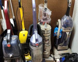 Vacuums and a carpet cleaner