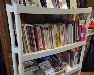 Hundreds of cookbooks (more in garage)