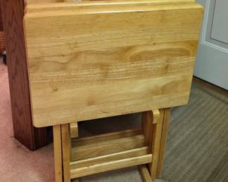 Complete set of wooden folding tables