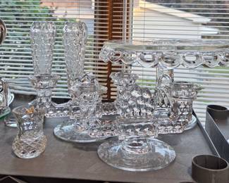 American Fostoria glassware pieces
