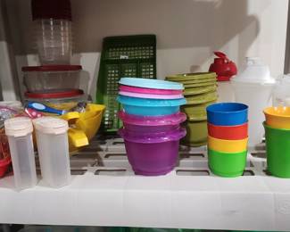 Vintage and modern Tupperware