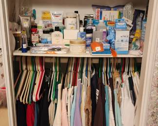 Clothing, purses, bathroom products
