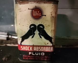 Whiz shock absorber fluid tin