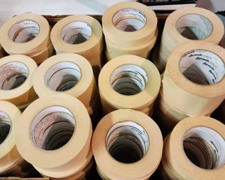 dozens of rolls of masking tape