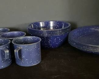 Metal Camping Dishes, Bowls, Coffee Mugs