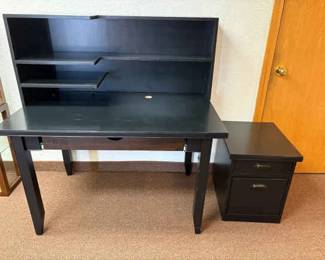 Black Office Desk File Cabinet