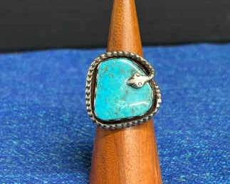 Turquoise Mens Size 11 Ring