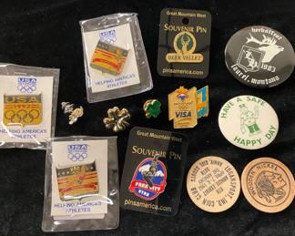 Olympic Pins, Wooden Nickels More