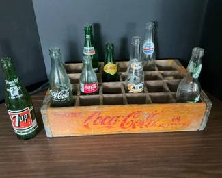 CocaCola Crate Misc. Soda Bottles