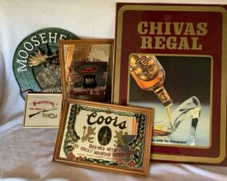 Chivas Regal, Coors, Winchester, Moosehead Wall Signs