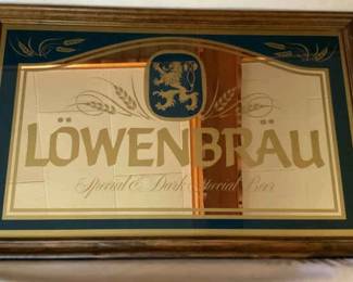 Large Lowenbrau Wall Mirror