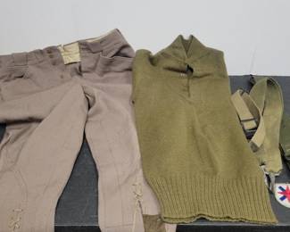 WWII Calvary Dress Pants, Army Inspectors Sweater More