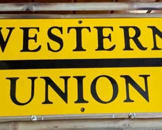 Western Union Metal Sign