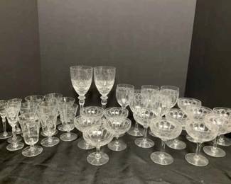 Crystal Glass Stemware Plates
