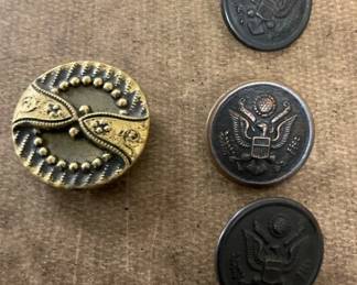 Army Jacket Buttons Victoria Era Button
