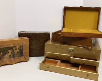 Four Jewelry Keepsake Boxes
