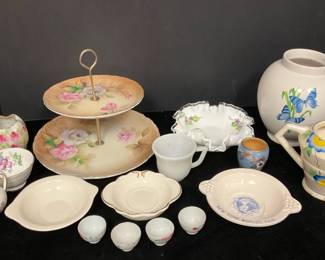 Hand Painted Fenton Dish More