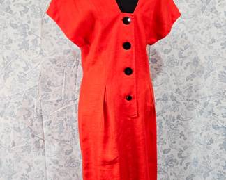 Vintage Clothing- Big 80s- Liz Clairborne Linen Sheath Dress