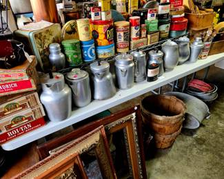 Cigar Boxes, Tins & Aluminum Kitchenware