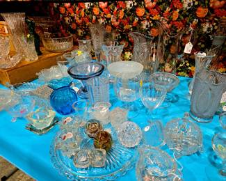 Glassware- Cut Glass, Depression Glass & Crystal