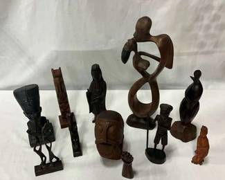 Wooden Hand Carved Figurines