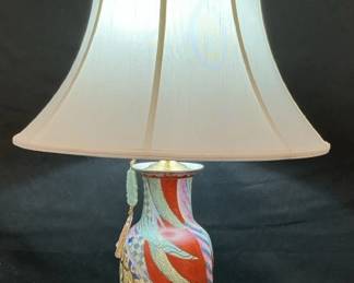 ChinoiserieStyled Vase Lamp