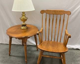 Table, Lamp, Rocking Chair