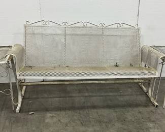 White Outdoor Glider Tables