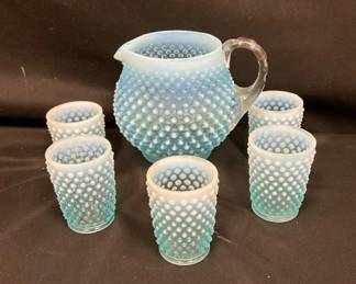 Fenton Pitcher Drinking Glasses