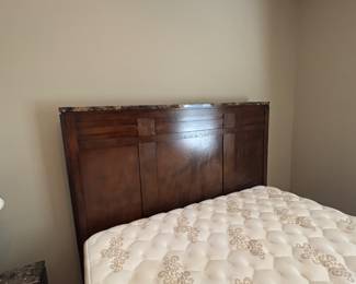 FULL BED - Available for Pre-Sale - $150 plus tax - (Mattress/Boxspring - comes with it - but price is for the bed frame - you do not have to take the mattress/boxspring). Must be paid for and moved by Monday, June 9th at 6 p.m. Must bring enough help for moving and loading, as Thrifty Blonde and staff are unable to assist due to our liability insurance limitations.