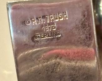 R.M. Trush - Sterling Silver - Rocking Horse Ornament - 1973