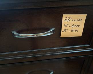(1) Nightstand - Available for Pre-Sale - $40 plus tax - Must be paid for and moved by Monday, June 9th at 6 p.m. Must bring enough help for moving and loading, as Thrifty Blonde and staff are unable to assist due to our liability insurance limitations.