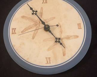 Beachthemed Ceramic Clock with Metal Hands