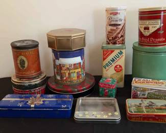 Old Newer Tins with Lids