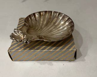 Sheffield Shell Silver Plated Trinket Tray