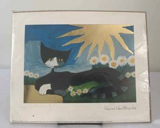Cat in The Sun Signed By Rosina Wachtmeister