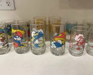 Collectible Character Glasses Plus Colorful Glassware