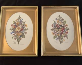 Pressed Flowers Designs by Marion Signed Numbered