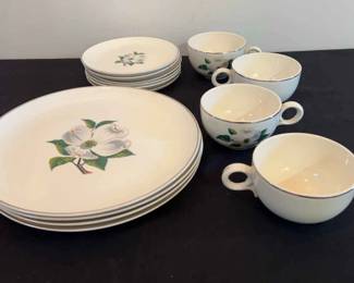 Vintage Taylor Smith Taylor Versatile Dishes Dogwood Pattern
