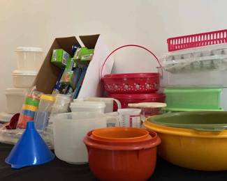 Foil, Wrap, Colorful Plastic Containers Measurers